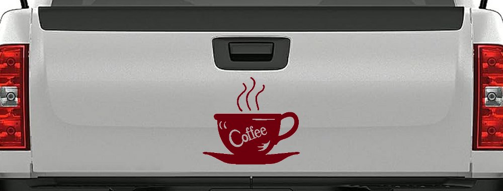 Coffee Cup Cafe Restaurant Window Lettering Business Car or Truck Window Decal Sticker