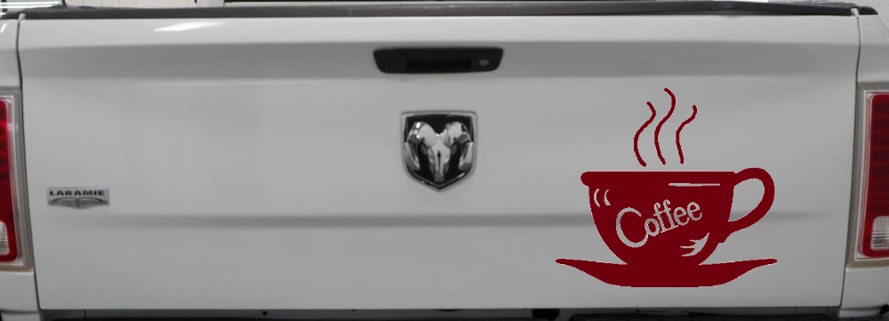 Coffee Cup Cafe Restaurant Window Lettering Business Car or Truck Window Decal Sticker