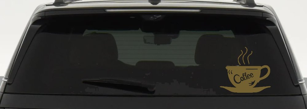 Coffee Cup Cafe Restaurant Window Lettering Business Car or Truck Window Decal Sticker
