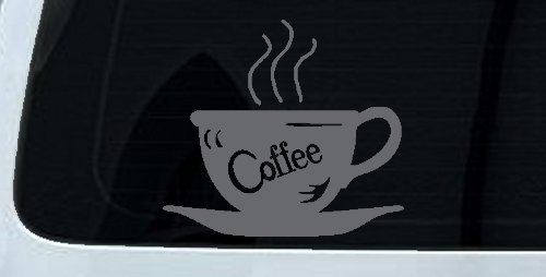 Coffee Cup Cafe Restaurant Window Lettering Business Car or Truck Window Decal Sticker