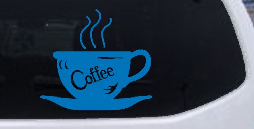 Coffee Cup Cafe Restaurant Window Lettering Business Car or Truck Window Decal Sticker
