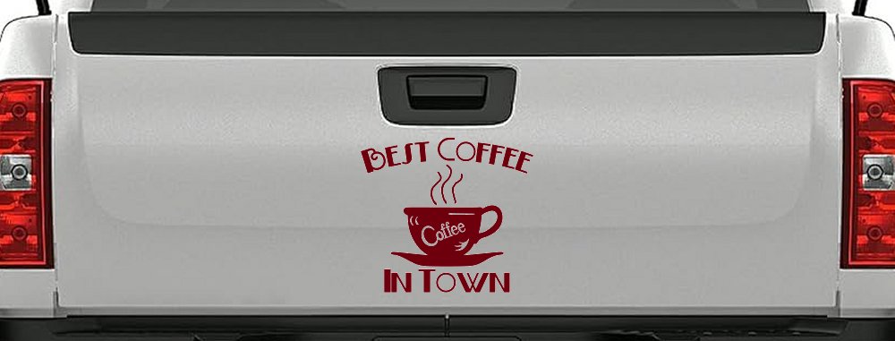 Best Coffee in Town Cafe Diner Window Lettering Business Car or Truck Window Decal Sticker