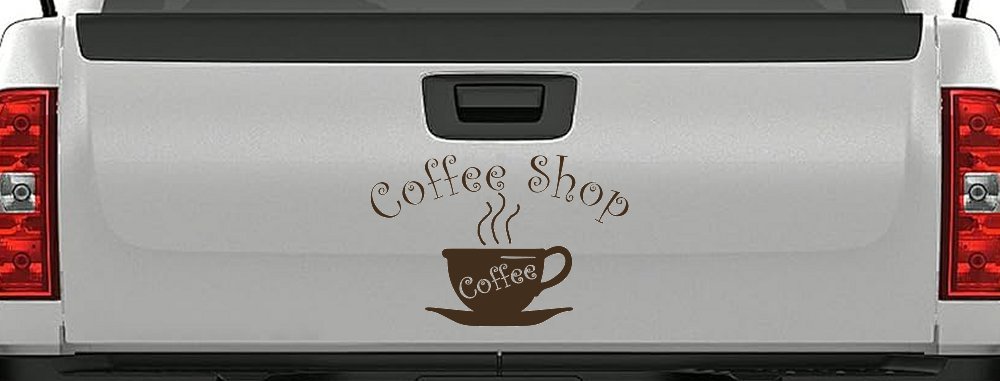 Coffee Shop Cup Window Lettering Business Car or Truck Window Decal Sticker
