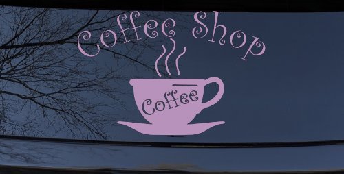 Coffee Shop Cup Window Lettering Business Car or Truck Window Decal Sticker