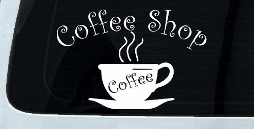 Coffee Shop Cup Window Lettering Business Car or Truck Window Decal Sticker
