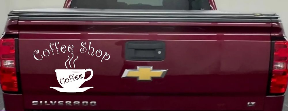 Coffee Shop Cup Window Lettering Business Car or Truck Window Decal Sticker