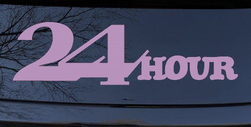 24 Hour Thick Store Business Window Lettering Sign Car or Truck Window Decal Sticker (Lilac)