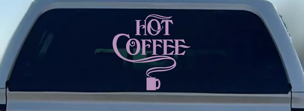 Hot Coffee Cafe Diner Window Lettering Business Car or Truck Window Decal Sticker
