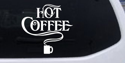 Hot Coffee Cafe Diner Window Lettering Business Car or Truck Window Decal Sticker