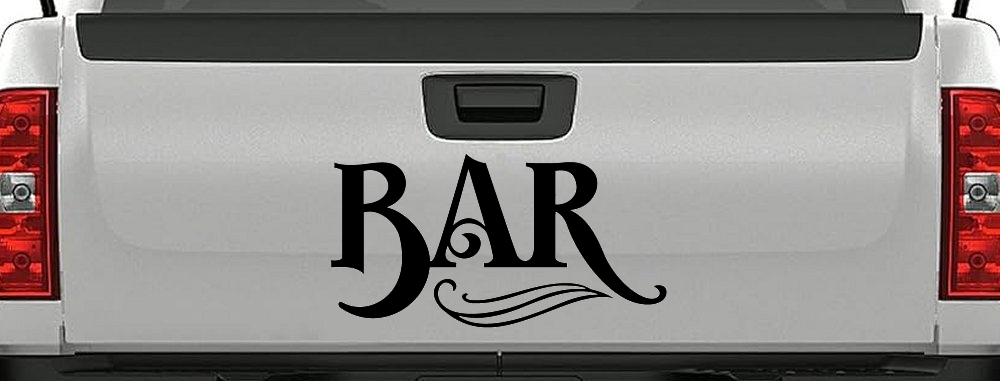 Bar Window Lettering Business Car or Truck Window Decal Sticker