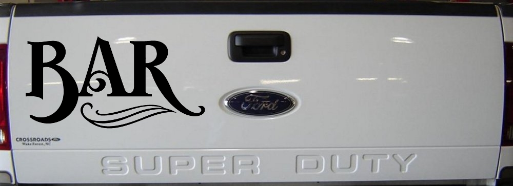 Bar Window Lettering Business Car or Truck Window Decal Sticker