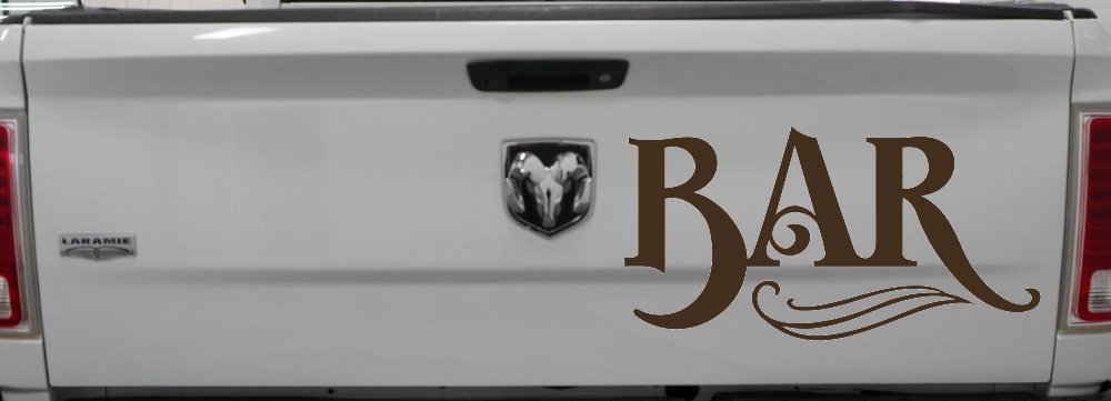 Bar Window Lettering Business Car or Truck Window Decal Sticker (Brown)