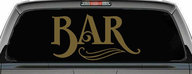 Bar Window Lettering Business Car or Truck Window Decal Sticker