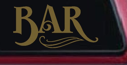 Bar Window Lettering Business Car or Truck Window Decal Sticker