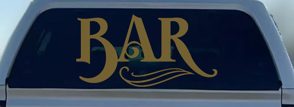 Bar Window Lettering Business Car or Truck Window Decal Sticker