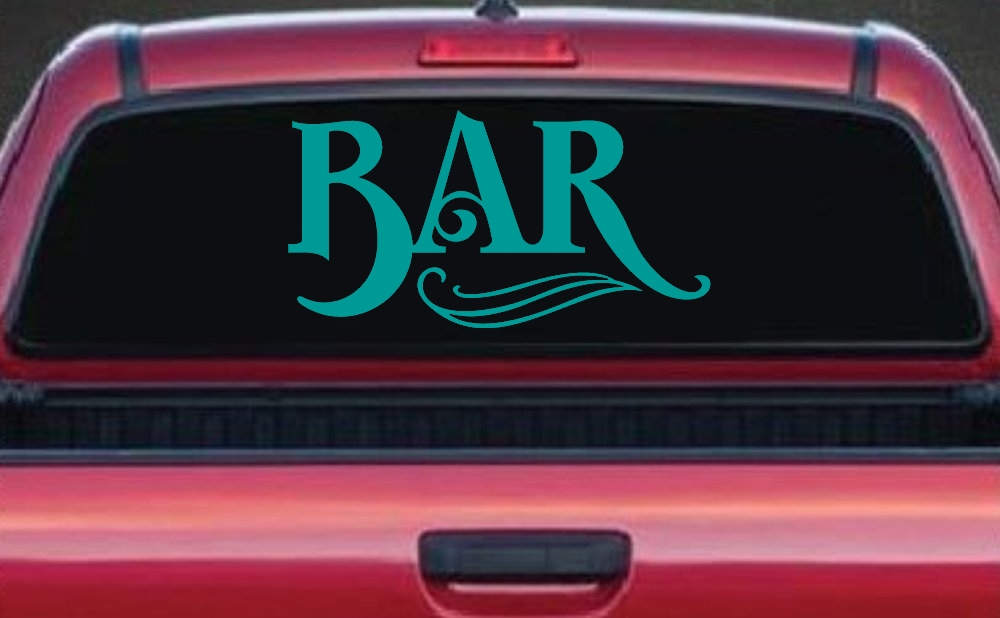 Bar Window Lettering Business Car or Truck Window Decal Sticker