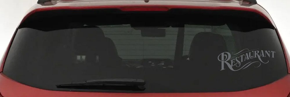 Restaurant Window Lettering Business Car or Truck Window Decal Sticker (Silver)