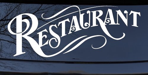 Restaurant Window Lettering Business Car or Truck Window Decal Sticker