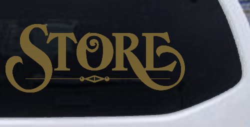 Store Window Lettering Sign Business Car or Truck Window Decal Sticker (Gold)