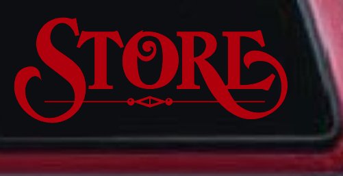 Store Window Lettering Sign Business Car or Truck Window Decal Sticker (Red)