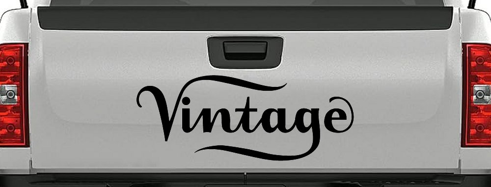 Vintage Store Window Lettering Business Car or Truck Window Decal Sticker (Black)