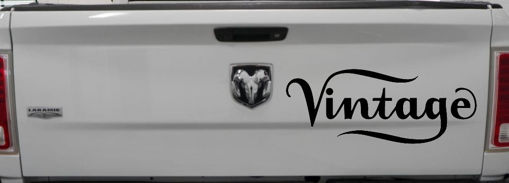 Vintage Store Window Lettering Business Car or Truck Window Decal Sticker (Black)