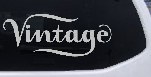 Vintage Store Window Lettering Business Car or Truck Window Decal Sticker (Light Gray)