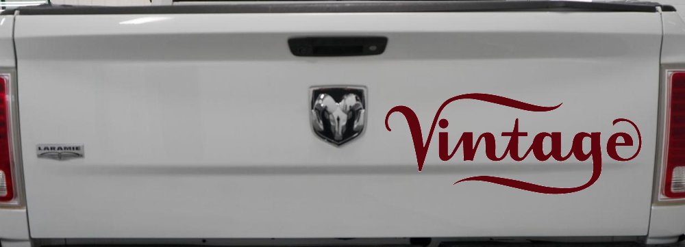 Vintage Store Window Lettering Business Car or Truck Window Decal Sticker (Purple Red)