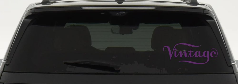 Vintage Store Window Lettering Business Car or Truck Window Decal Sticker (Violet)