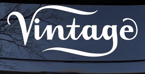 Vintage Store Window Lettering Business Car or Truck Window Decal Sticker (White)