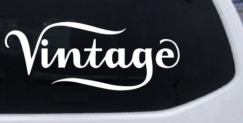 Vintage Store Window Lettering Business Car or Truck Window Decal Sticker (White)
