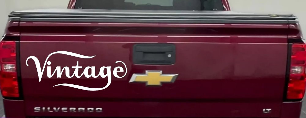 Vintage Store Window Lettering Business Car or Truck Window Decal Sticker (White)