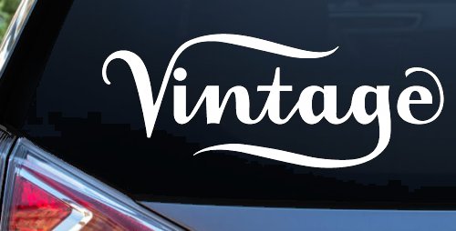 Vintage Window Lettering Decal for Business Cars Trucks Storefronts (White)