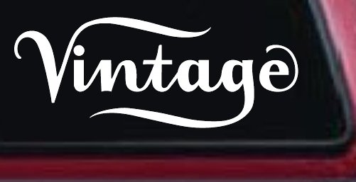 Vintage Window Lettering Decal for Business Cars Trucks Storefronts (White)