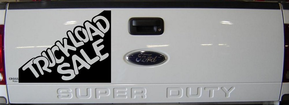Truckload Sale Store Window Lettering Business Car or Truck Window Decal Sticker (Black)