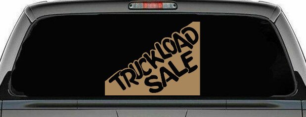 Truckload Sale Store Window Lettering Business Car or Truck Window Decal Sticker (Light Brown)