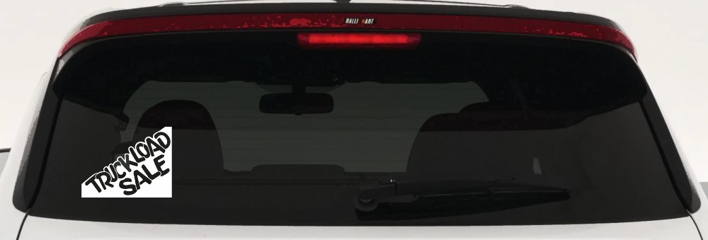 Truckload Sale Store Window Lettering Business Car or Truck Window Decal Sticker (White)