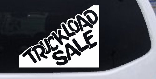 Truckload Sale Store Window Lettering Business Car or Truck Window Decal Sticker (White)