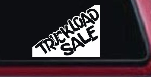Truckload Sale Store Window Lettering Business Car or Truck Window Decal Sticker (White)