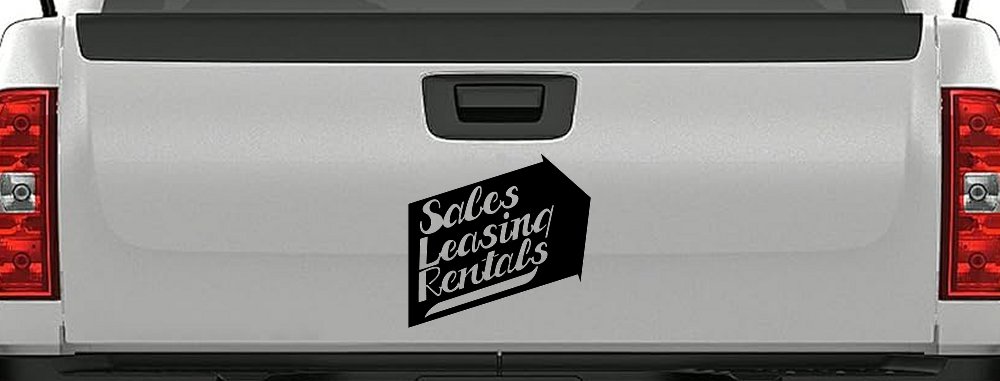 Sales Leasing Rentals Business Lettering (Black)