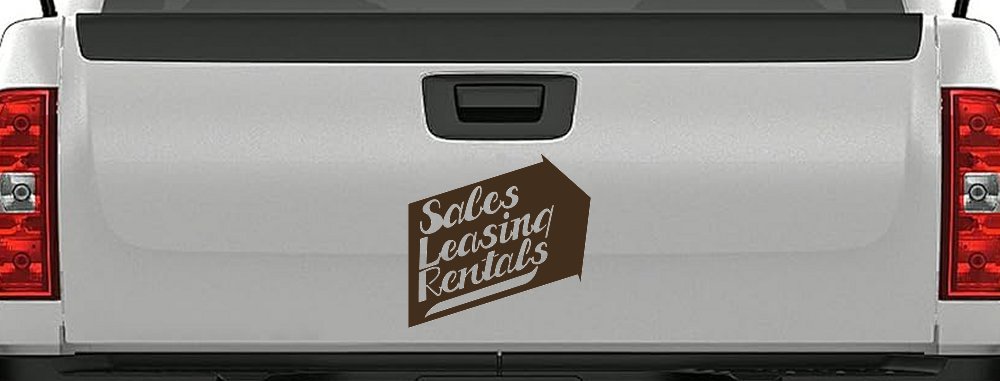 Sales Leasing Rentals Store Window Lettering Business Car or Truck Window Decal Sticker