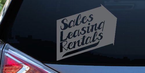 Sales Leasing Rentals Store Window Lettering Business Car or Truck Window Decal Sticker