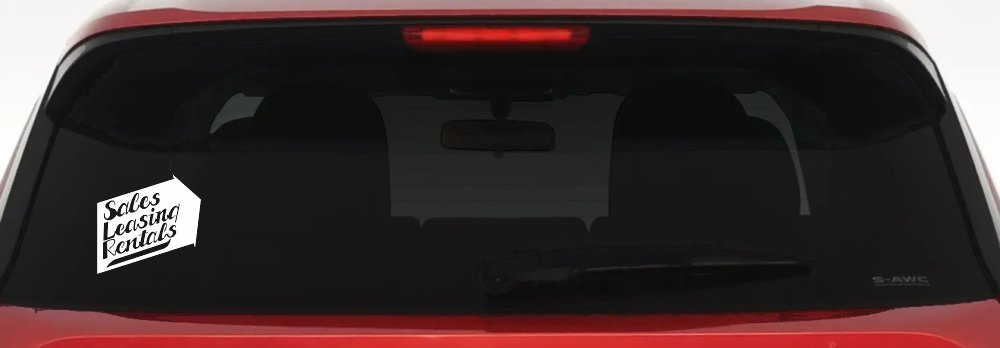 Sales Leasing Rentals Store Window Lettering Business Car or Truck Window Decal Sticker