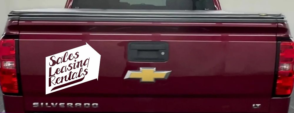 Sales Leasing Rentals Store Window Lettering Business Car or Truck Window Decal Sticker (White)