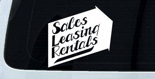 Sales Leasing Rentals Store Window Lettering Business Car or Truck Window Decal Sticker