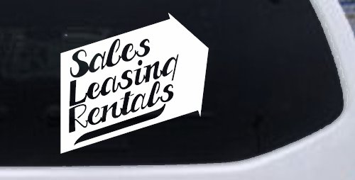 Sales Leasing Rentals Store Window Lettering Business Car or Truck Window Decal Sticker