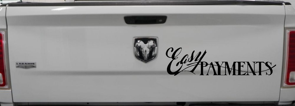 Easy Payments Store Window Lettering Business Car or Truck Window Decal Sticker (Black)