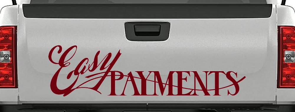 Easy Payments Store Window Lettering Business Car or Truck Window Decal Sticker