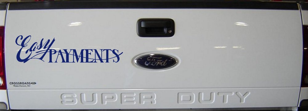 Easy Payments Store Window Lettering Business Car or Truck Window Decal Sticker (Navy)