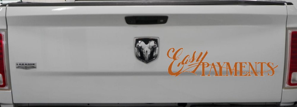 Easy Payments Store Window Lettering Business Car or Truck Window Decal Sticker (Nut Brown)